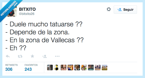 dolor,doler,duele,mucho,tatuarse,depende,zona,Vallecas,tonto,no te enteras