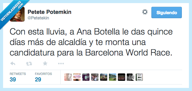 lluvia,Madrid,Barcelona World,Race,BWR,Ana Botella,candidatura,alcaldía