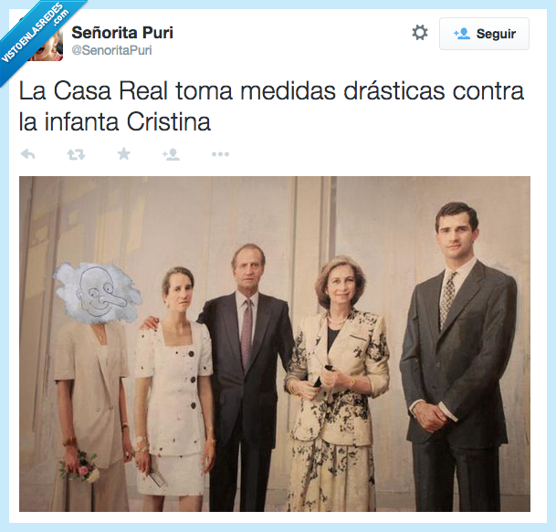 casa,real,pintura,cuadro,Familia Real,arreglar,cara,Cristina,Mr. Bean,película