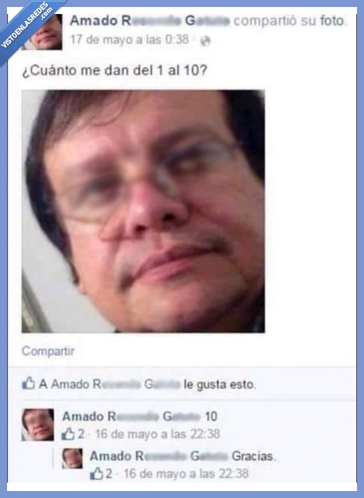 narcicista,facebook,puntuacion,nota,mismo,el,decir,10,yo le ponía un 11,el nombre le viene que ni pintado