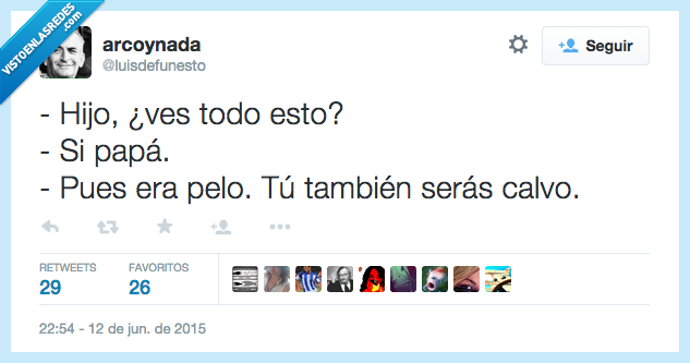 hijo,ver,ves,todo esto,sí,papá,antes,ser,era,pelo,tú,también,calvo