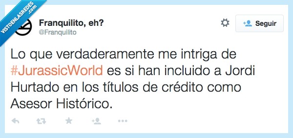 jurrasic world,cine,twitter,jordi hurtado,dinosaurios
