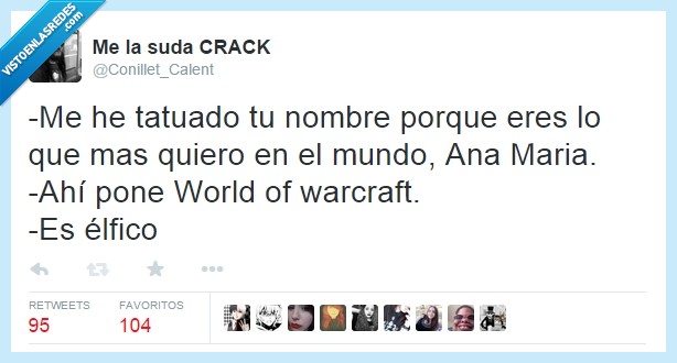 elfico,nombre,tatuado,tatuar,quiero,querer,amor,Ana Maria,World,of warcraft,wow,excusa