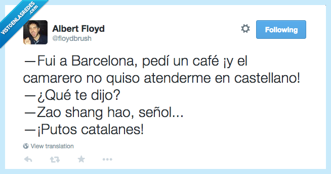 Cataluña,barcelona,español,castellano,chino,invasión,bar,café,china,idioma,catalan,topico