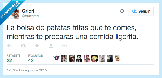 bolsa,patata,frita,patatas fritas,comer,mientras,preparas,comida,ligerita,ligero,cena,sano,salud,dieta