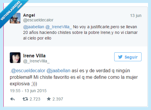 Irene Villa,Sentido del humor,Grande,mujer,explosiva,piernas,problema,cielo