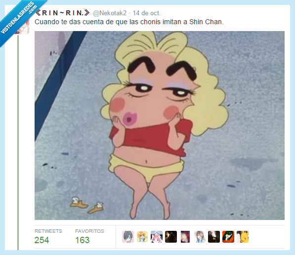 shinchan,choni,ahora entiendo por que hace twerking,Shin-chan,shin,chan,shinosuke,maquillaje