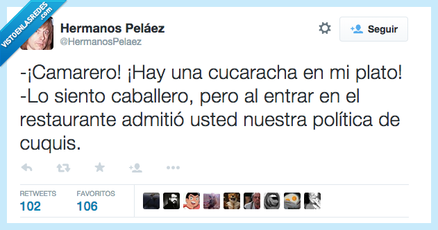 camarero,cucaracha,plato,politica,cuquis,cookies,restaurante,cliente,comensal