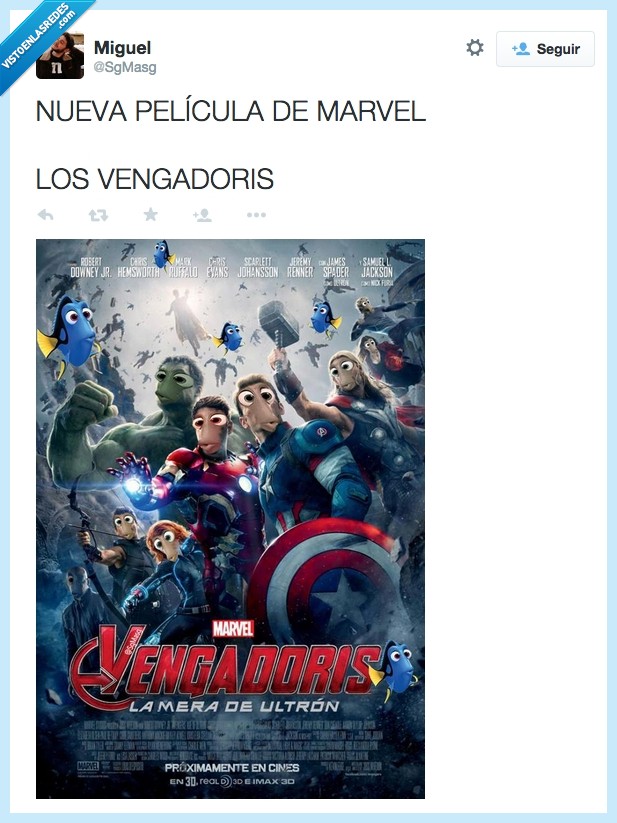 vengadores,avengers,doris,nemo,Vengadoris,Dori