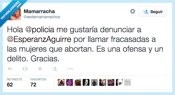 policia,Esperanza Aguirre,política,España,abortan,mujer,aborto,provida,delito,ofensa,perseguir