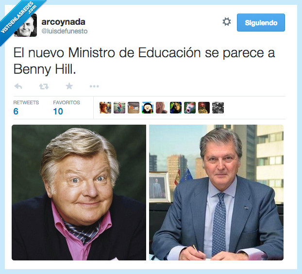 Benny Hill,ministro,educación,Iñigo Mendez de Vigo
