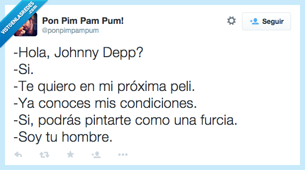Johnny Depp,proxima,pelicula,maquillar,pintar,condiciones,aceptar,papel