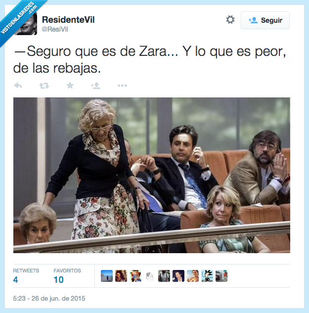Esperanza Aguirre,Manuela Carmena,Zara,vestido,rebajas,envidia,mirar
