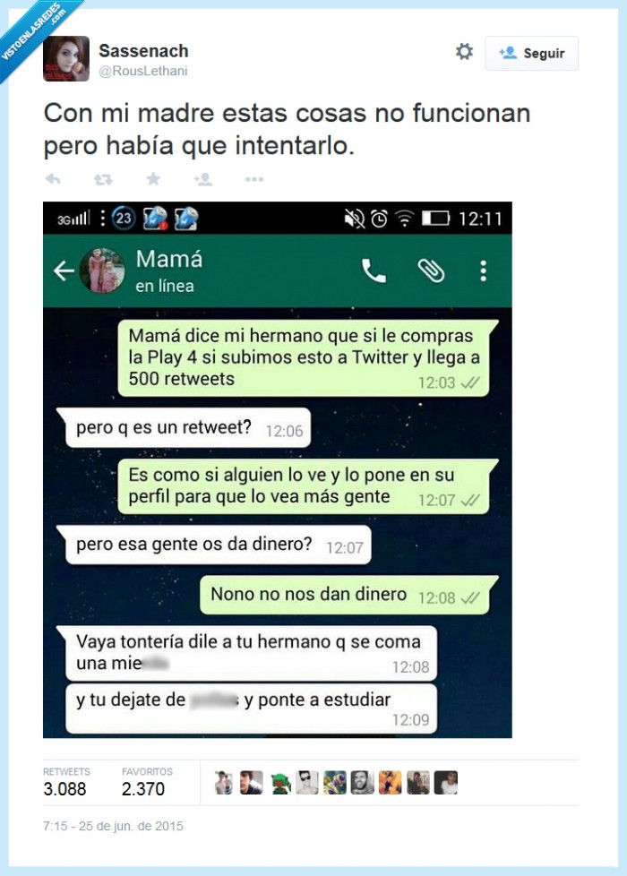 madre,old school,guantá a la hija,tonteria,playstation,consola,ignorar,pasar,retweets,PS4