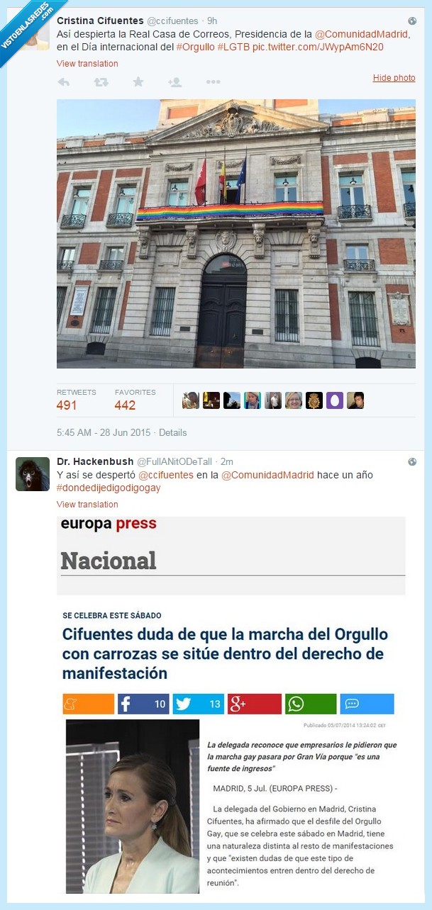 ppsoe,cifuentes,lgtb,orgullo,madrid,Cristina Cifuentes,pp,partido popular,homofobia