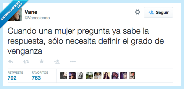 mujer,pregunta,preguntar,respuesta,definir,grado,venganza