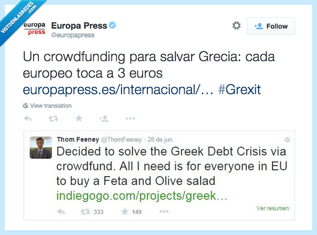crowfunding,loco,grecia,ensalada griega,feta