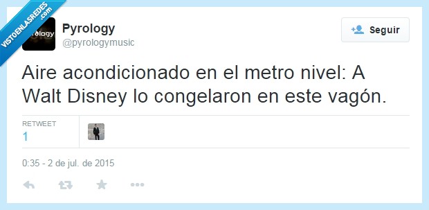 aire,acondicionado,metro,nivel,frio,Walt Disney,congelaron,congelado,vagon