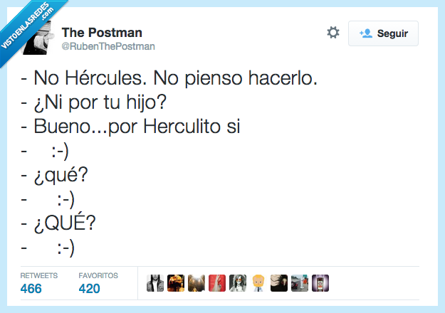 Hercules,hijo,Herculito,si,guiño,broma,grecia,hacer