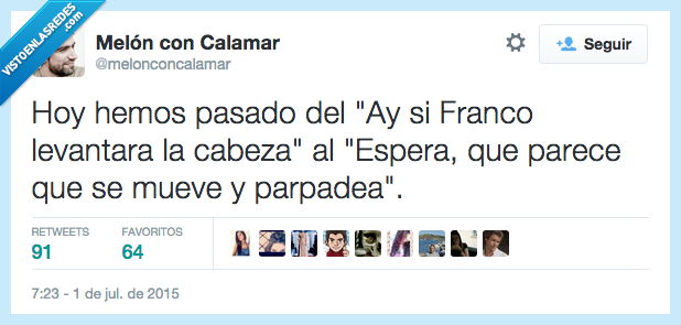 Franco,levantara,cabeza,ley,mordaza,mueve,mover,parpadea