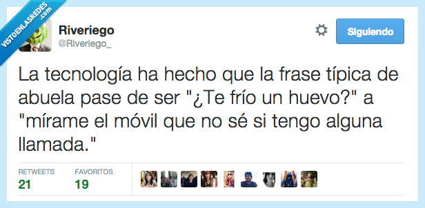 tecnologia,abuela,pasar,frio,freir,huevo,mirar,movil,llamada,aprender,nieto