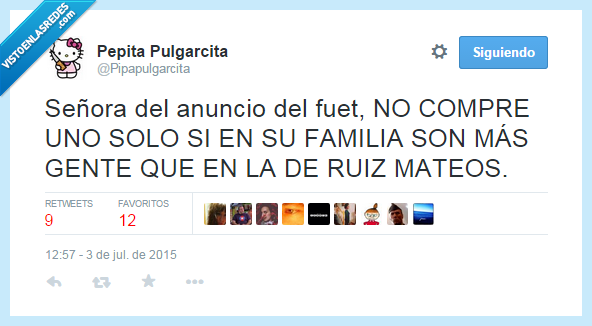 fuet,señora,comprar,casa,Ruiz Mateos,familia,muchos,comer,comida,hambre
