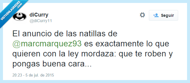 ley mordaza,marc marquez,natillas,robar,roben,poner,buena cara