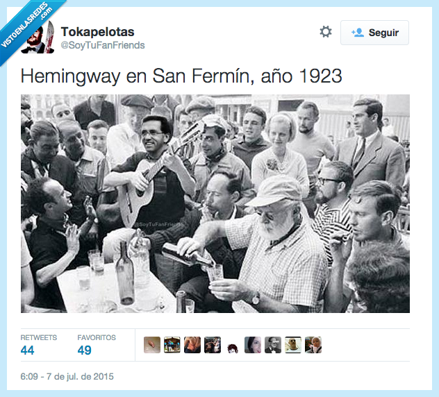 hemingway,San Fermin,año,1923,Jordi Hurtado,joven,inmortal,guitarra