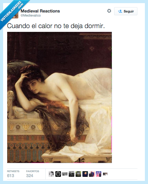 cuando,calor,no,dejar,dormir,cuadro,medieval,noche en vela