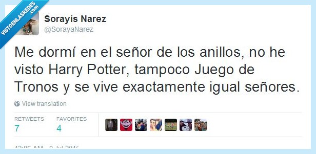 series,tele,Harry Potter,dormir,Juego de tronos,vivir,igual,moda