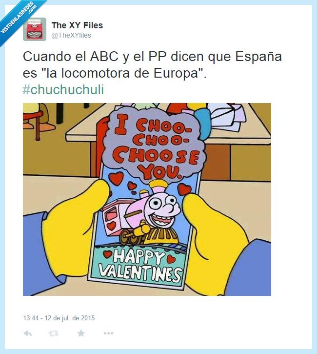 PP,los simpson,ABC,chuli,twitter,locomotora,tren,españa,partido popular,Ralph