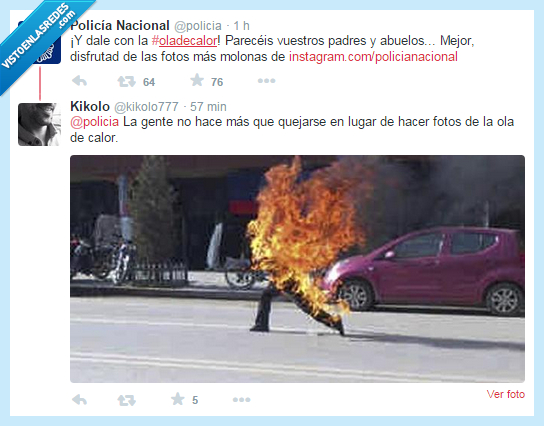 policía,quejarse,ola de calor,fotos,padres,abuelos