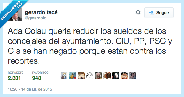 Ada Colau,reducir,sueldo,concejal,ayuntamiento,CIU,PP,Partido popular,PSC,Ciudadanos,negado,contra,recortes