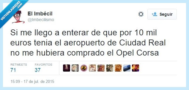 aeropuerto,barato,españa,Ciudad Real,comprar,Opel Corsa,coche,10000 euros