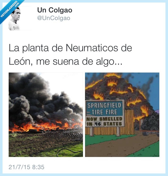 planta,neumáticos,Leon,quemar,arder,sonar,algo,Los Simpson