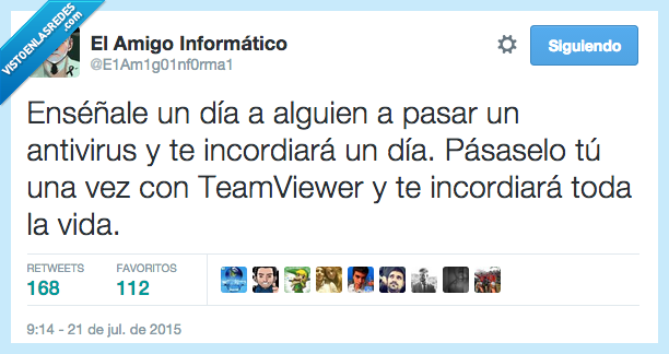 enseñar,hombre,alguien,antivirus,incordiar,dia,pasar,teamviewer,toda,vida