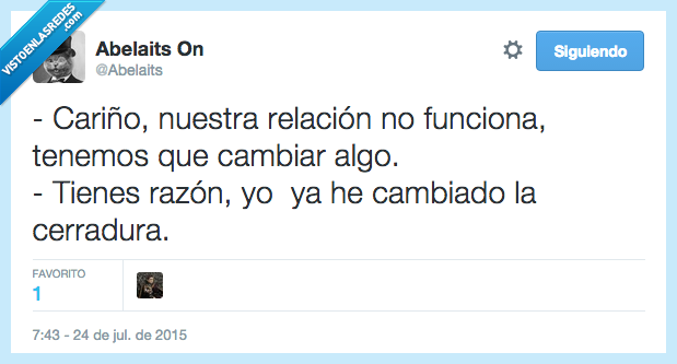 cariño,relacion,funciona,cambiar,cerradura,razon,pareja