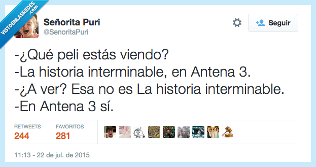 película,peli,estar,ver,La historia interminable,no,Antena 3,sí