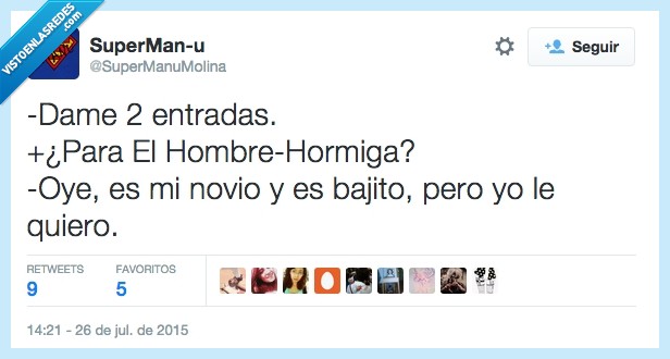 ant man,hombre hormiga,marvel,película,cine,pareja,novio,novia,bajito,entradas