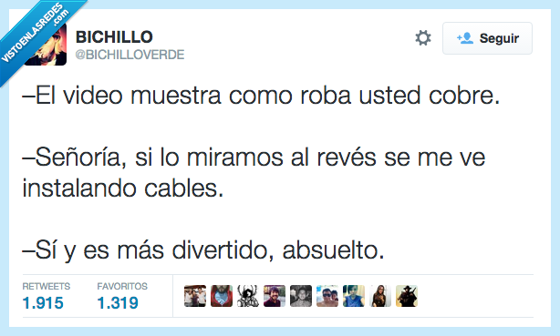 video,mostrar,muestra,robar,cobre,mirar,reves,instalar,cable,ladron,divertido,absuelto,juicio,juez,señoria