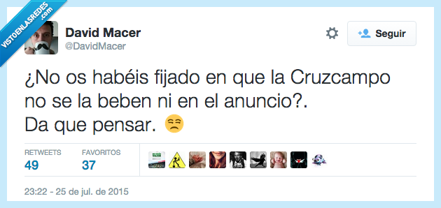 no,fijar,anuncio,Cruzcampo,beber,dar,pensar