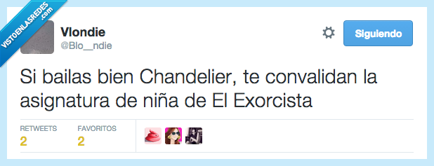 bailas,bailar,Chandelier,Sia,convalidan,asignatura,niña,exorcista