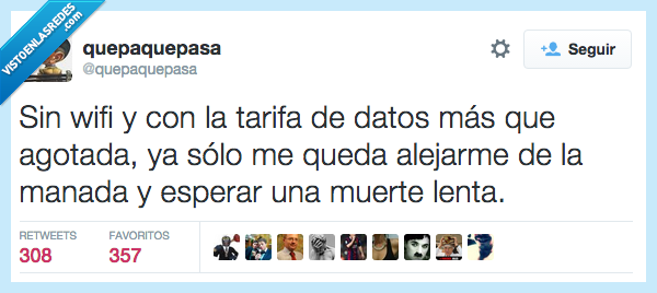 sin,wifi,conexion,datos,agotada,alejar,manada,morir,muerte,lenta,movil