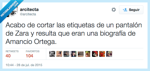 acabar,cortar,etiquetas,pantalón,Zara,ser,biografía,Amancio Ortega