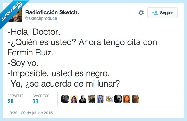 doctor,quién,ser,tener,cita,Fermín Ruíz,yo,imposible,negro,acordar,lunar