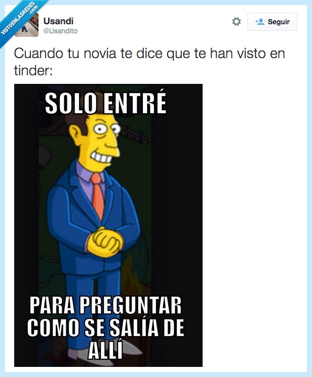 tinder,novia,engaña,los simpson,casa de variedades,skenner,director,excusa,pillada,entrar,preguntar,salir