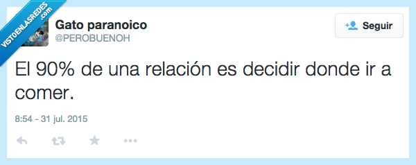 90,por ciento,relacion,elegir,donde,cenar,comer,romantico,decidete ya por dios