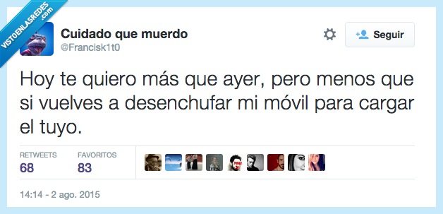 hoy,querer,más,ayer,menos,volver,desenchufar,móvil,cargar