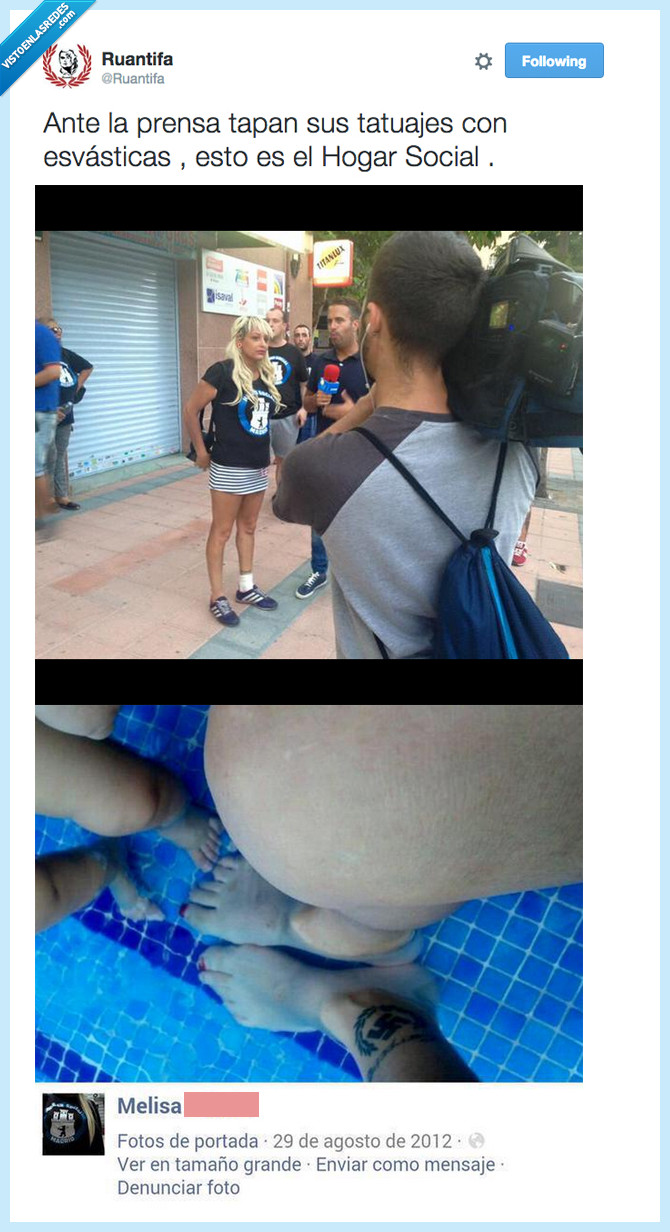 facha,nazi,esvástica,tatuaje,televisión,espejo público