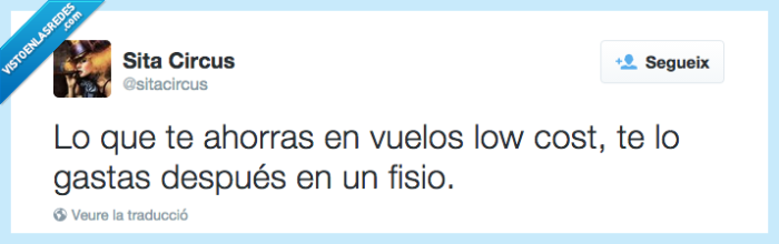 columna,espalda,fisio,dinero,avión,low cost,barato,viajar